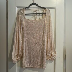 Lucy in the Sky long sleeve sparkly dress